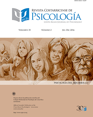 					Ver Vol. 35 Núm. 2 (2016): Revista Costarricense de Psicología (Julio-Diciembre 2016)
				
